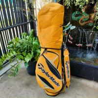 ราคา มีรอยลอก ส่วนที่เป็นหนัง ถุงกอล์ฟ TAYLORMADE มือสอง สภาพโดยรวมสวยมาก ใช้งานได้ดีมาก มี COVER สายสะพายครบ ซิปใช้ได้ดี ไม้กอล์ฟมือสอง ของแท้ BY NakaraLuxurious (21393161439)