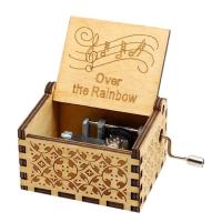 ราคา Wooden Music Box Classical Music Box Engraved Vintage Music Box Engraved Vintage Wooden Music Box Classical Music Box Hand Crank Music Box for Birthday cool (20584657565)