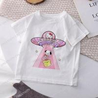 ราคา Hello Kitty Melody Childrens T shirt Kawaii T Shirt Sanrio Anime Cartoon Children Casual Clothes Y2k Tee Shirt Kid Girl Boy Top (19334799344)