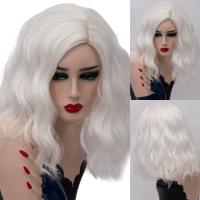 ราคา Msiwigs ชุดคอสเพลย์วิกผมผู้หญิงสั้นสีขาวเงินคอสเพลย์ปาร์ตี้ (21359355114)