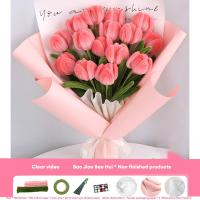 ราคา XINLANYASHE ช่อดอกไม้ติดดอกไม้ประดิษฐ์วาเลนไทน์ดอกทิวลิปทำด้วยมือชุดวัสดุ Diy ส่งของขวัญในวันครู (21339102799)
