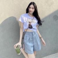 ราคา Spot Parcel Post crop top oversize label notthing (21030991904)