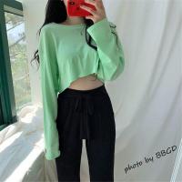 ราคา MISS SUMEY เสื้อครอป แขนยาว คอกลม สีพื้น สำหรับผู้หญิง (15252801546)