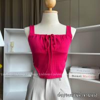 ราคา ? ? ? ? ? ครอปy2k ครอปรูดหน้า สายเดี่ยวเว้าข้างรูดหน้า (19554506763)