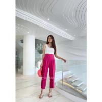 ราคา กางเกงทรงขา8ส่วนเอวสูงปรี้ดขอบเอววีเว้าเก็บทรงสวยเป๊ะS XL (19467538712)
