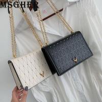 ราคา MSGHER Mini Shoulder Bags Women Plaid Chain Small Square Bags Female Fashion Diamonds Crossbody Bags with PU Synthetic Leather (11716230511)