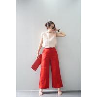 ราคา กางเกงผ้าลินินเบลเยี่ยมแท้เอวสูงทรงขากระบอกทรงสวยจร้าS XL (19467698534)