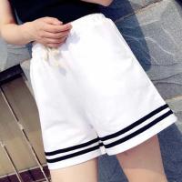 ราคา กางเกงขาสั้นสีพื้น เอวยางยืด แต่งแถบข้าง สไตส์เกาหลีสวมใส่สบาย (5235330114)