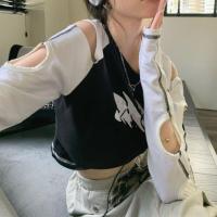 ราคา Hollow out off shoulder long sleeve women tops women blouse summer t shirt top (19785731767)