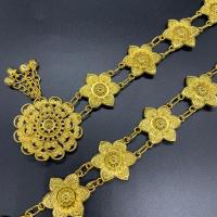 ราคา Vintage jewelry antique jewelry set Isaan flower belt Lanna Thai series antique silver gold buckle (7493223611)