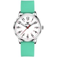 ราคา OLEVS 9953 Silicone Band Watches For Women Fashion Quartz Waterproof Women Wristwatches Luminous (20439081079)