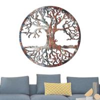 ราคา Life Tree Wall Art 2D Iron Tree Wall Sculpture Life Tree Silhouette Decor Hollowed Out Hanging Sign for Farmhouse Home Wall Decoration Supplies for Living Room Bedroom charitable (20549213674)