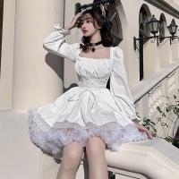 ราคา ชุดฮาโลวีนชุดเดรสลูกไม้สีขาวสไตล์ฝรั่งเศสกระโปรงฟูฟ่องสวยหวานโลลิต้าผู้หญิงกระโปรงเจ้าหญิงหนีนางฟ้าสุดๆ (20708656201)