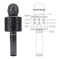 ราคา WS 858ไมโครโฟนไร้สาย Bluetooth ร้องเล่นคาราโอเกะที่บ้าน ไมค์บลูทูธ พร้อมส่ง (21021135764)