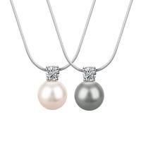 ราคา Princess Diana Shis Single Diamond Pearl Necklace Womens Australian White Round High gloss Pearl Jewelry Necklace (20600211387)