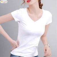ราคา Augusti เสื้อรัดรูปเสื้อยืดลำลองผู้หญิงเสื้อแขนสั้นระบายอากาศเสื้อเสื้อแขนยาวบางสำหรับทำงานปาร์ตี้สวมใส่ทุกวันที่ MY (20550514087)