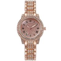 ราคา Fashion Women Watch Bling Crystal Full Steel Casual Ladies Watches Female Quartz Watch Diamond Wristwatch For Women Girls Clock (20009066900)