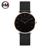 ราคา Japan Quartz Movement High Quality 36mm Hannah Martin Women Stainless Steel Mesh Rose Gold Waterproof Ladies Watch Dropshipping (17629583169)