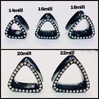 ราคา จิวตาไก่ จิวหูระเบิด จิวระเบิดหู จิวขยายหู จิวปากแตร จิวหูตาไก่ ทำจาก พลาสติก ประดับคริสตัล มีขนาดตั้งแต่ 12มิล 22 มิล (16468183846)