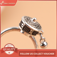 ราคา Female Warrior แหวนวงแหวนสำหรับพระพุทธศาสนาแบบทิเบตแหวนจักระโชคดีแหวนดอกบัวปรับขนาดได้ของขวัญ (21031698292)