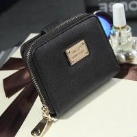ราคา Korea กระเป๋าสตางค์ ผู้หญิง ใบสั้นมีช่องใส่เหรียญ หนัง รุ่น B099 H 1G ดำ ชมพู (1151032129)