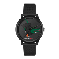 ราคา Lacoste x Netflix L 12 12 LC2011267 นาฬิกาข้อมือ ผู้ชายและผู้หญิง สีดำ (19211334048)