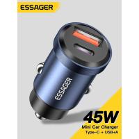 ราคา Essager อะลูมินัมอัลลอยที่ชาร์จแบตในรถ Type C เอาต์พุตพอร์ตคู่ยูเอสบี30W ที่ชาร์จแบตในรถเร็วเหมาะสำหรับ iPad Pro 2021 iPhone 13 Pro Max Samsung ชาร์จโทรศัพท์ (20183760688)
