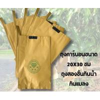 ราคา ถุงห่อมะม่วง ขนาด 20x30 ซม ตราคาร์บอนเพชร ถุงคาร์บอนสองชั้น 100 ใบ รุ่นสีเหลือง (17852372075)