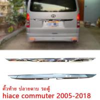 ราคา hiaceคิ้วท้าย คิ้วฝากระโปรงท้ายรถตู้ ปลายดาบ คิ้วโครเมี่ยม for hiace commuter 2005 2018 (20904382731)