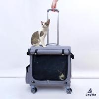 ราคา ่jaywa กระเป๋าแมวล้อลากสะพายได้ กระเป๋าเป้แมวมีล้อ กระเป๋าหมาล้อลากสะพาย ใส่แมว2ตัว ใส่แมวตัวใหญ่ ลากขึ้นบันไดเลื่อนได้ (20974394266)