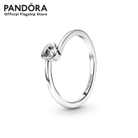 ราคา Pandora Clear Tilted Heart Solitaire Ring แหวนเงิน แหวนสีเงิน แหวนแพนดอร่า แพนดอร่า (14404862159)