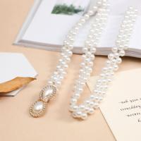 ราคา 28 36 นิ้วสุภาพสตรีมุกเอวยืดเข็มขัด เข็มขัดมุก เข็มขัด โซ่แฟชั่นเข็มขัดยางยืด (6060756049)