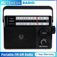 ราคา Retekess TR633 Portable FM AM Radio with 3 5mm AM External Antenna Signal Light Antenna Support AA Battery (19406732022)