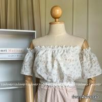 ราคา ปาดไหล่แขนสั้น เสื้อครอปปาดไหล่ ครอปเปิดไหล่ (21014867181)