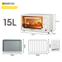 ราคา HOMEFUN เตาอบไฟฟ้า หม้ออบลมร้อน ความจุขนาดใหญ่ 25 ลิตร เตาอบ 2 ชั้น 750 วัตต์ ท่อล่างและท่อบนทำความร้อน เตาอบเบเกอรี่ เตาอบ (21127364329)