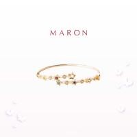 ราคา MARON กำไลพลอยดาวนพเก้า เสริมดวง I Nine Lucky Stars Cross Bangle เงินแท้ พลอยแท้ ชุบทองเบจ Beige Gold พร้อมส่ง (12561913662)
