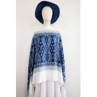 ราคา ผ้าคลุมไหล่มัดหมี่ทอมือย้อมคราม (20311782192)