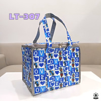 ราคา กระเป๋าผ้าเคลือบ PVC กันน้ำ ซิป3ด้าน ทรงลูกเต๋า รุ่น LT (9505918747)