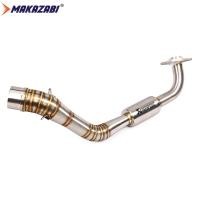ราคา MAKAZABI รถจักรยานยนต์ท่อไอเสียระบบท่อกลางสำหรับ YAMAHA NVX 155125 NVX155 AEROX155 2016 2021 Nmax 2020 2021 Nmax v2 SLIP ON ไม่มีท่อไอเสีย (2310694872)