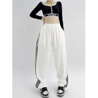 ราคา Korean Dress กางเกงวอมผู้ญ อเมริกันสตรีทแฟชั่นหลวมสบายๆเต้นรำกางเกงขายาวเอวยางยืดกางเกงขากว้าง (21309129342)