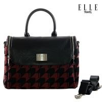 ราคา Elle Travel Dido Collection กระเป๋าสะพายข้างสำหรับสตรี Houndstooth Jacquard And Leather 83450 (7937648468)