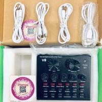 ราคา iRemax MicroBang เครื่องผสมสัญญาณเสียง มิกเซอร์ มิกเซอร์ ขนาด Audio Mixer Audio Interfaces Karaoke Sound Card Digital Effects Net Red Live Streaming Audio Interface with 12 Electric Sounds 12 Sound Ef