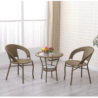 ราคา ชุดโต๊ะเก้าอี้หวาย สีขาว สีกาแฟ เก้าอี้หวาย ชุดโต๊ะสนาม เก้าอี้หวายเทียม แข็งแรง เก้าอี้ะสนาม (7833310597)