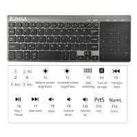 ราคา JOMAA 2 4G Bluetooth Keyboard with Touchpad Mouse Numberic Pad Wireless Keypoard for apple samsung huawei oppo vivo xiaomi iPad Tablet Smart TV Computer black keyboard (20009244222)