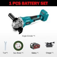 ราคา ส่งของจากไทย หินเจียร 4 นิ้ว หินเจียรไร้สาย ลูกหมูไม่แปรงถ่านไฟฟ้า100มม 30000รอบต่อนาทีเครื่องมือตัดขัดเจียรไร้สาย3เกียร์สำหรับแบตเตอรี่ Makita 18V (20816535672)