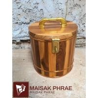 ราคา MAISAKPHRAE ออมสินอเนกประสงค์เก็บของได้ใส่เงินได้ 8 นิ้ว ถังออมสิน งานไม้สักแท้ กระปุกออมสินไม้ สีย้อมสักทอง (17473270346)