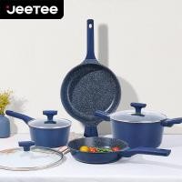 ราคา JEETEE Non Stick Cookware Set 4 Pcs Granite Pots and Pans Set PFOA PFAS PTFE Free Induction Compatible (21247431038)