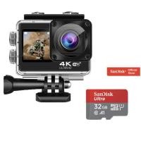 ราคา กล้องโกโปร กล้องติดหมวก กล้องกันน้ำ 4K Ultra HD DV กันน้ำได้ลึกถึง 30 เมตร 4K WiFi Sport Action Camera กันน้ำได้ลึก (21143402009)