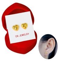 ราคา B44 หัวใจพ่นทราย10 mm ต่างหู ตุ้มหู ต่างหูหุ้มทอง ต่างหูทองไมครอน ต่างหูทอง24k ฟรีตลับทองทุกคู่ (20973873192)