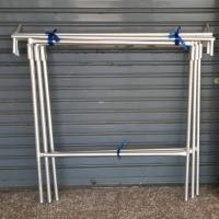 ราคา แผงขายของ ไม่รวมไม้ไผ่ สูง80ซม โต๊ะวางของ แผงเหล็กขายของ แผงขายของ แผงตลาดนัด โต๊ะวางขายของ โต๊ะแคร่ไม้ไผ่ แผงขายของตลาด โต๊ะตลาดนัด (2236598981)